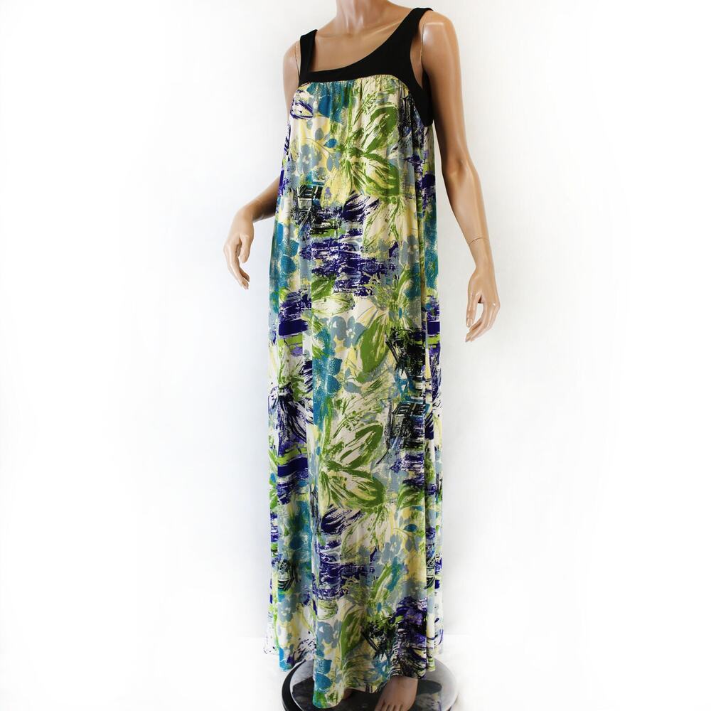 Karen Zambos Vintage Couture Floral Amber Maxi Dress Small Retail $120 Y2K